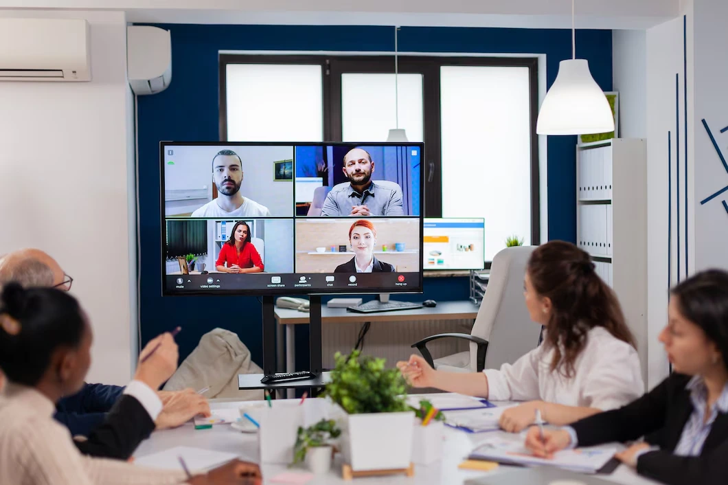 Event team managing product launch experience with planning setup and audience coordination